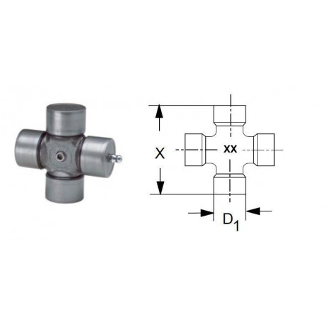 KIT DE CROISILLON 24x61 SERIE 2200 Walterscheid GRAISSEUR LATERAL