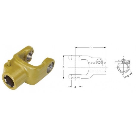 MACHOIRE D'EXTREMITE Walterscheid AG 2600 1'3/8 (21) VR