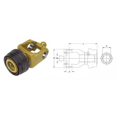 MACHOIRE Walterscheid D'EXTREMITE QSG 2480 KNP1 3/8-6 KPL 126