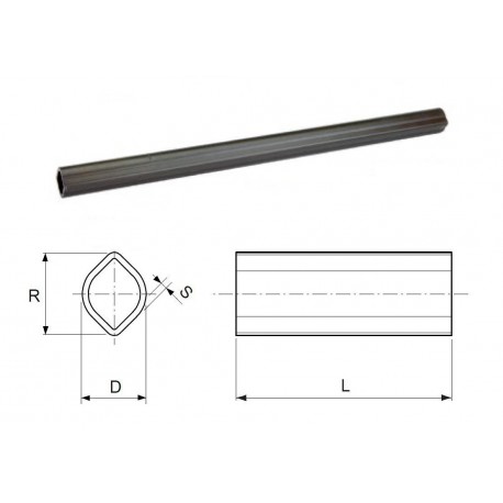 TUBE Walterscheid OvGA 1400 mm RILSANISE POUR JOINT GRAND ANGLE