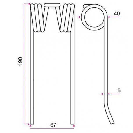 DENT PICK-UP TYPE WELGER / GRANGE & WALTER GW124/3 ( 2 x 3 spires )