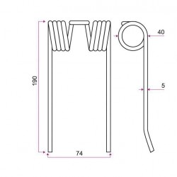 DENT PICK-UP TYPE WELGER / GRANGE & WALTER GW193 ( 2 x 4 spires )