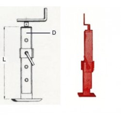 BEQUILLE POUR REMORQUE Sicmap AVEC FIXATION REGLABLE Carré de 80 