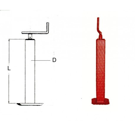 BEQUILLE POUR REMORQUE Sicmap Carré de 80