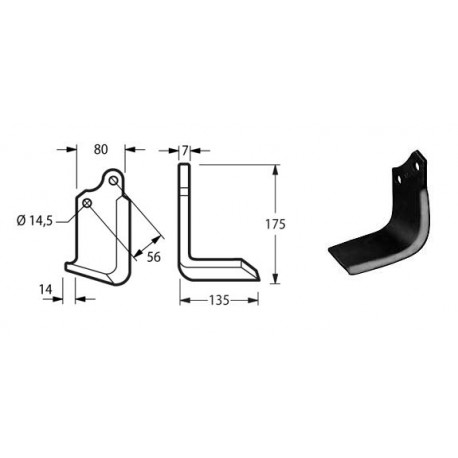 LAME 80X7 TYPE MASCHIO 02108431 / EUROZAPPA