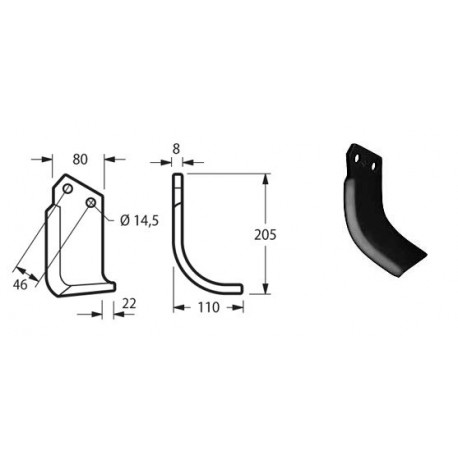 LAME D. 80x8 EA46 TR. 14.5 TYPE MALETTI MA0500077