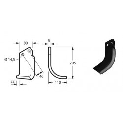 LAME G. 80x8 EA46 TR. 14.5 TYPE MALETTI MA0500078