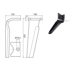 DENT DE HERSE ROTATIVE D. EP. 15 TYPE KVERNELAND-MALETTI / MUZZI