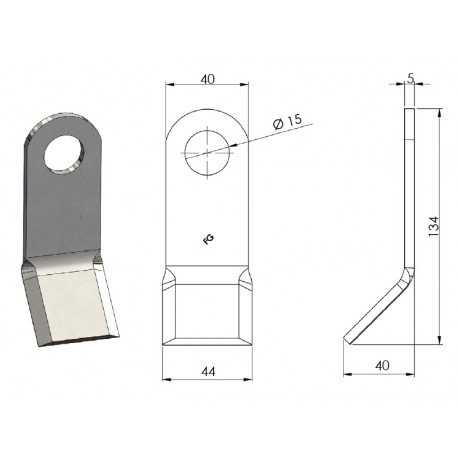 COUTEAU Y 40x5 Forges Gorce FG000105 / 140.40.5