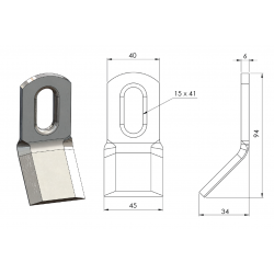 COUTEAU Y 40x6 Forges Gorce FG000111 / 40.6 BD