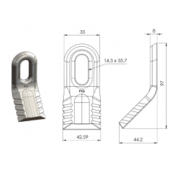 COUTEAU Y 40x7 Forges Gorce FG000130 ' RAVAGEUR ' 105.40.7