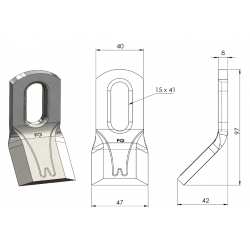 COUTEAU Y 40x8 FORGES GORCE FG000133 - prix valable jusqu'à épuisem.