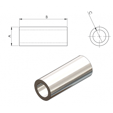 ENTRETOISE TUBE Ø12 x 11 Forges Gorce FG000411