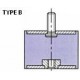PLOT ANTI VIBRATOIRE ( SILENT BLOC ) TYPE B 40x30 M8