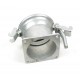 BRIDE CARREE 6" GALVANISEE AVEC RACCORD FEMELLE D.150
