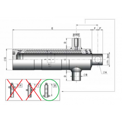 VERIN TELESCOPIQUE CHAPEL 61-76-91-107 C1380 Articulation Basse 