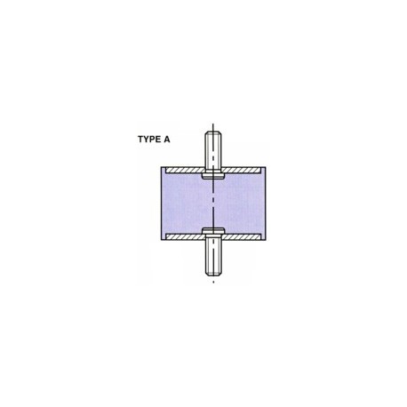 PLOT ANTI VIBRATOIRE ( SILENT BLOC ) TYPE A 40x30 M8