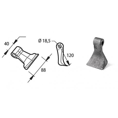 MARTEAU TYPE LAGARDE BL001116 - MAY020011 / PONCIAL