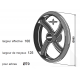 ROUE CAMBRIDGE Ø500/70/125 - 4 BRANCHES FONTE GS / RAZOL 52000077