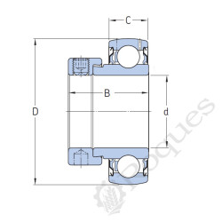 ROULEMENT SKF 50X90X22/43.7 ( peut remplacer AEL210 )