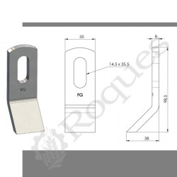 COUTEAU CUILLER 35x8 Forges Gorce FG000134 / 100.35.8