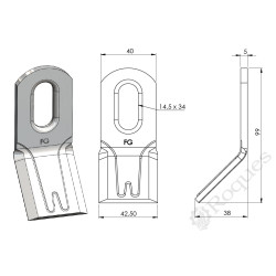 COUTEAU Y 40x5 FORGES GORCE FG000102