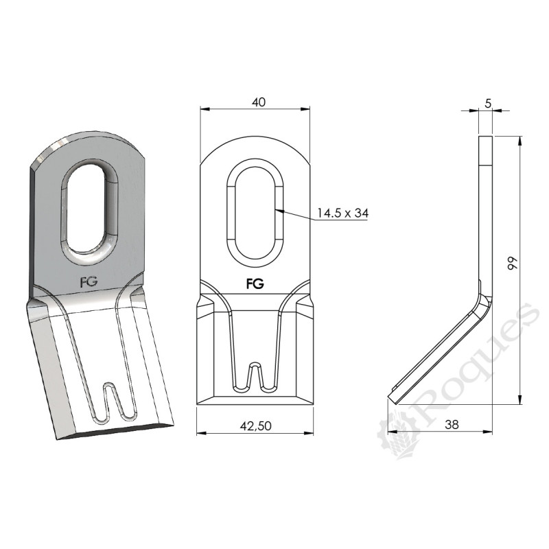 COUTEAU Y 40x5 FORGES GORCE FG000102