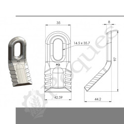 COUTEAU Y "RAVAGEUR" 35x8 Forges Gorce FG000130