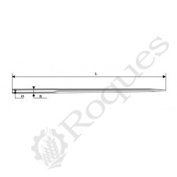 DENT DE FOURCHE 35X1300 PERCEE TYPE CALVET ALTEC FSDT