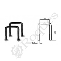 KIT 2 BRIDES POUR CHASSIS DE 80x80 , DENT 25x25 & 30x30