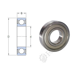ROULEMENT RIGIDE A 1 RANGEE DE BILLES 15X42X13
