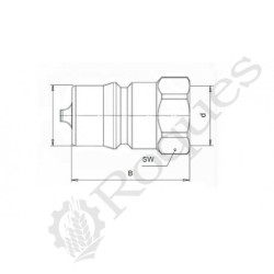 COUPLEUR A POINTEAU M. 1" G. (  SNK 1GAS.M ) ø31.3
