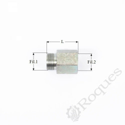 UNION FEMELLE GAZ CYL. UFA8L G3/8 nu ( 1 en stock )