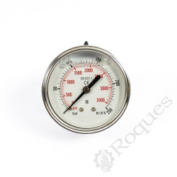 MANOMETRE BAIN GLYCERINE Ø63 0-250 bar racc. horizont. 1/4" 
