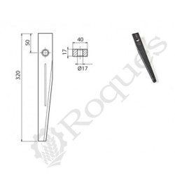DENT DE HERSE  ROTATIVE TYPE KUHN 52503700 / EUROZAPPA