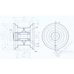ROUE COMPLETE 15x6.00-6TL4 VELOCE LIGNE RB2D25L80 9006P2 CH