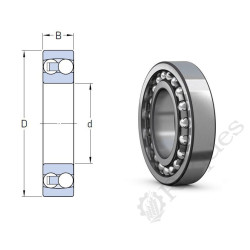 ROULEMENT A BILLE AUTO-ALIGNEUR 40X80X18