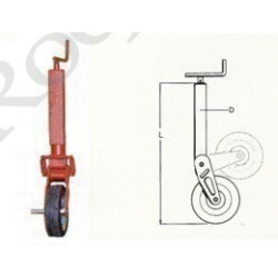BEQUILLE POUR REMORQUE Sicmap A ROUE Carré de 80