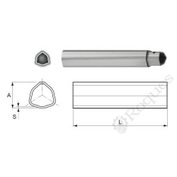 TUBE TRILOBE B2/AX2 INT 29x4 ( 2.04 ) / BINACCHI - BONDIOLI