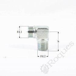 COUDE MALE GAZ CONIQUE CMCAG13 G3/8 nu