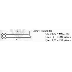 GOUPILLE FENDUE 8x71 ( prix aux 100 pièces )