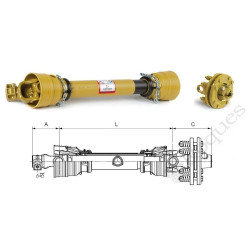 TRANSM. Eurocardan AX8 AVEC LIMITEUR A FRICTION LD4 1"3/4Z6 2200Nm