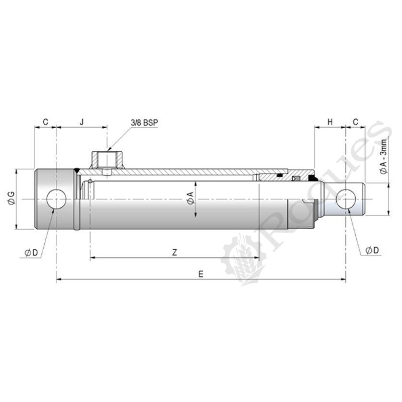 VERIN SIMPLE EFFET CHAPEL (650.5) 