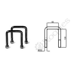 KIT 2 BRIDES POUR CHASSIS DE 80x80 , DENT 25x25 & 30x30