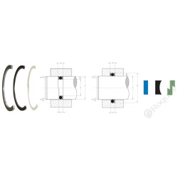 BAGUE ANTI-EXTRUSION BU8 330 53.34x5.33 (R33)