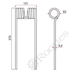 DENT DE FANEUR TYPE CLAAS / GRANGE & WALTER GW 460 