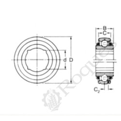 ROULEMENT DE PALIER ALESAGE CARRE "40" 40.77 x 100 x 33.44mm