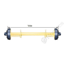 ESSIEU ADR 808AF 80x80 VOIE 2000 FREIN 350X60 F75-8 AXES M18 275/220