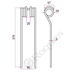 DENT FANEUR TYPE FAHR 1104303010700 / GRANGE & WALTER GW 097