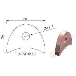 CHAPE RONDE D'EPAREUSE Ø11.5 FORGE GORCE FG000810